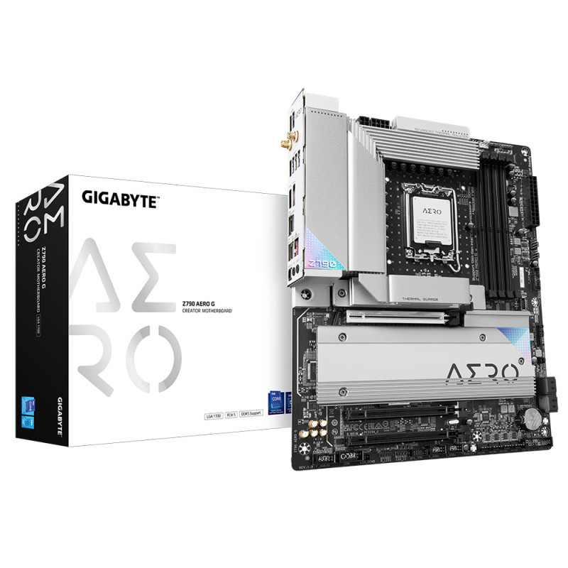 GIGABYTE Z790 AERO G Carte mère - Prend en charge les processeurs Intel Core 14e génération, jusqu'à 7600MHz DDR5 (OC), 1xPCIe