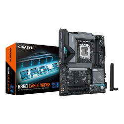 GIGABYTE B860 EAGLE WIFI6E Carte mère - Processeurs Intel Core Ultra, VRM 12+1+2+1 phases, jusqu'à 9066MHz DDR5, 1xPCIe 5.0 +