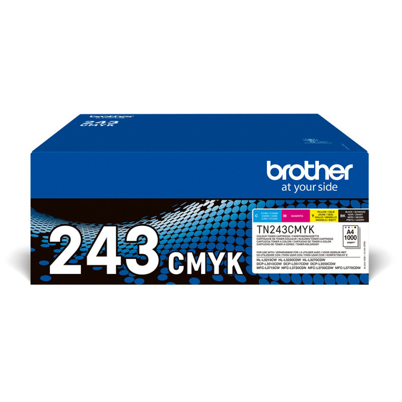 Brother TN-243CMYK Tonerkassett 1 styck Original Svart, Cyan, Magenta, Gul