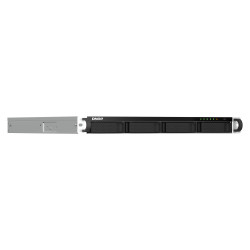 QNAP TS-464U-RP NAS Rack (1 U) Intel® Celeron® N5095 8 Go DDR4 0 To QNAP Turbo System Aluminium, Noir