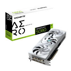 GIGABYTE GeForce RTX 5080 AERO OC SFF 16G Carte graphique - 16 Go GDDR7, 256 bits, PCI-E 5.0, 2730MHz Core Clock, 3 x