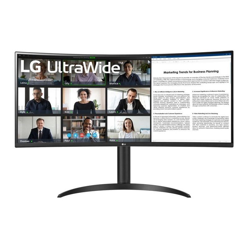 LG 34WR55QK-B Computerbildschirm 86,4 cm (34") 3440 x 1440 Pixel Wide Quad HD Schwarz