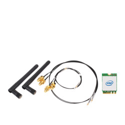 Shuttle WLN-M1 - Intel WLAN-ax Bluetooth Combo Kit with M.2 card, cables and external antennas
