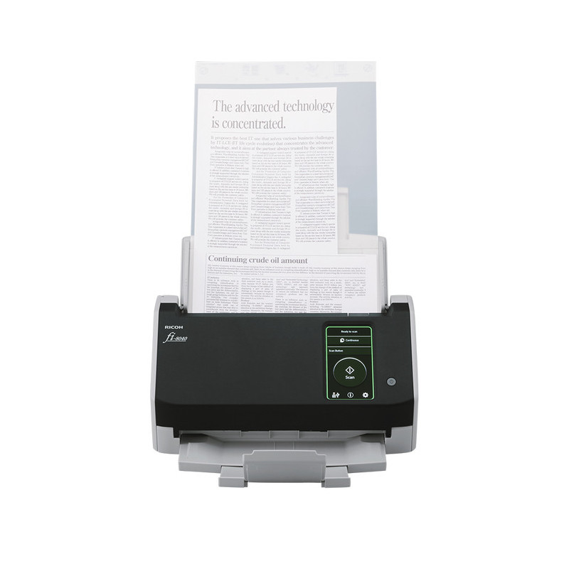 Ricoh fi-8040 Numériseur chargeur automatique de documents (adf) + chargeur manuel 600 x 600 DPI A4 Noir, Gris