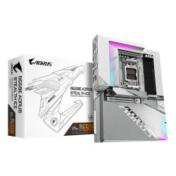 GIGABYTE B650E AORUS STEALTH ICE Carte mère - AMD Ryzen série 9000, VRM 12+2+2 phases, jusqu'à 8000 MHz DDR5 (OC), 1xPCIe 5.0 +