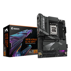 GIGABYTE X870 AORUS ELITE WIFI7 Carte Mère - Prend en charge les processeurs AMD Ryzen 9000, 16+2+2 phases VRM, jusqu'à 8000MHz