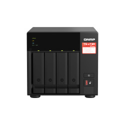 QNAP TS-473A NAS Tower Ryzen Embedded V1500B 8 GB DDR4 0 TB QNAP Turbo System Schwarz
