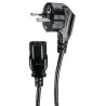 Kabel Netz/Kaltgerätestecker 1.8m black (Schuko)