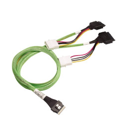 BC Kabel 1x SFF8654 x8 - 2x U.2 x4 Direct NVMe intern 1m Kabel SlimSAS - 2x U.2 x4 für NVMe Laufwerke