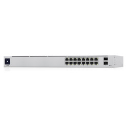 Ubiquiti Switch UniFi 16xRJ45 GBit/2xSFP Managed 8xPoE 42W Gen2 19" Rack-Mountable, Fanless, 1,3" Touchscreen