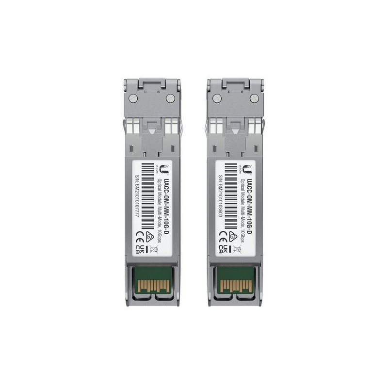 Ubiquiti SFP+ UACC-OM-MM-10G-D-2 Multi-Mode Fiber LC (2er-Pack) UF-MM-10G: SFP+, 10 Gbps