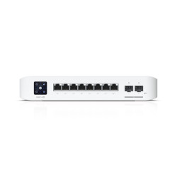 Ubiquiti Switch UniFi 8xRJ45 GBit/2xSFP+ Managed PoE+ 120W Wall-Mountable, 1,3" Touchscreen