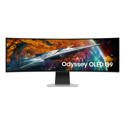 Samsung G95SC monitor komputerowy 124,5 cm (49") 5120 x 1440 px Dual QHD OLED Srebrny