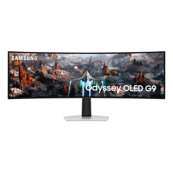 Samsung G93SC monitor komputerowy 124,5 cm (49") 5120 x 1440 px Dual QHD OLED Srebrny