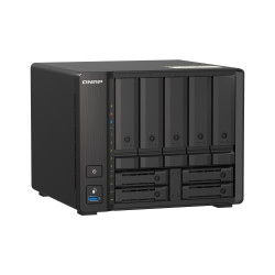 QNAP TS-H973AX NAS Tower Ryzen Embedded V1500B 32 Go DDR4 0 To QuTS hero Noir