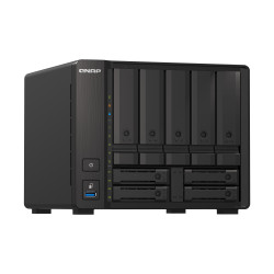 QNAP TS-H973AX NAS Tower Ryzen Embedded V1500B 32 Go DDR4 0 To QuTS hero Noir