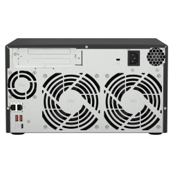 QNAP TS-873A NAS Tower Ryzen Embedded V1500B 8 Go DDR4 0 To QNAP Turbo System Noir