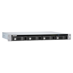 QNAP TR-004U Boîtier de disques de stockage Boîtier disque dur SSD Noir, Gris 2.5 3.5"