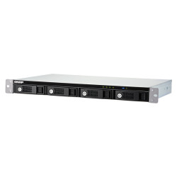 QNAP TR-004U Boîtier de disques de stockage Boîtier disque dur SSD Noir, Gris 2.5 3.5"