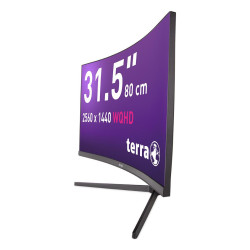 TERRA 3285W platta pc-skärmar 80 cm (31.5") 2560 x 1440 pixlar Wide Quad HD LCD Svart