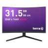 TERRA 3285W platta pc-skärmar 80 cm (31.5") 2560 x 1440 pixlar Wide Quad HD LCD Svart