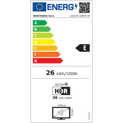 TERRA LCD LED 3285W HA black CURVED USB-C HDMI DP