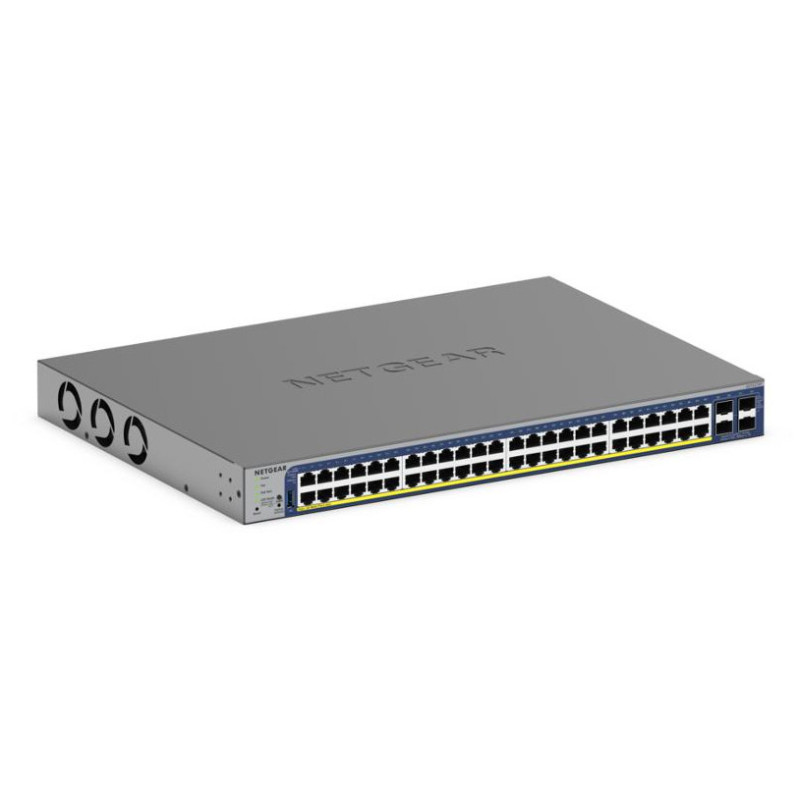 NETGEAR GS752TXP hanterad L2 L3 L4 10G Ethernet (100 1000 10000) Strömförsörjning via Ethernet (PoE) stöd Svart