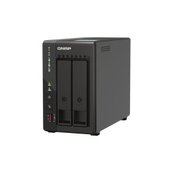 QNAP TS-253E NAS Tower Intel® Celeron® J6412 8 Go 0 To QNAP QTS Noir